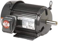 US Motors - 7-1/2 hp, TEFC Enclosure, No Thermal Protection, 3,500 RPM, 208-230/460 Volt, 60 Hz, Three Phase Energy Efficient Motor - Size 184 Frame, Rigid Mount, 1 Speed, Ball Bearings, 20.4-17.9/9 Full Load Amps, F Class Insulation, Reversible - A1 Tooling