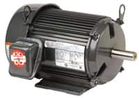 US Motors - 1 hp, TEFC Enclosure, No Thermal Protection, 1,155 RPM, 230/460 Volt, 60 Hz, Three Phase Premium Efficient Motor - Size 145 Frame, Rigid Mount, 1 Speed, Ball Bearings, 3.7/1.9 Full Load Amps, F Class Insulation, Reversible - A1 Tooling