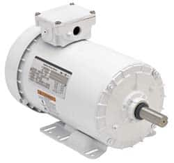 US Motors - 1 hp, TENV Enclosure, No Thermal Protection, 1,725 RPM, 230/460 Volt, 60 Hz, Three Phase Standard Efficient Motor - Size 56 Frame, Rigid Mount, 1 Speed, Ball Bearings, 3.2/1.6 Full Load Amps, F Class Insulation, Reversible - A1 Tooling