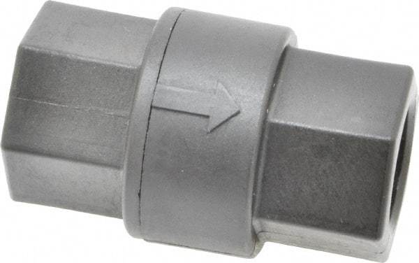 Specialty Mfr - 3/8" Polypropylene Check Valve - Inline, FNPT x FNPT, 125 WOG - A1 Tooling