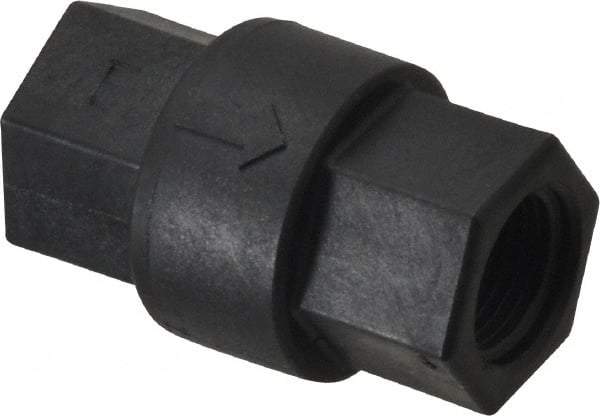 Specialty Mfr - 3/8" Polypropylene Check Valve - Inline, FNPT x FNPT, 125 WOG - A1 Tooling