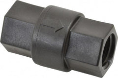 Specialty Mfr - 1/2" Polypropylene Check Valve - Inline, FNPT x FNPT, 125 WOG - A1 Tooling