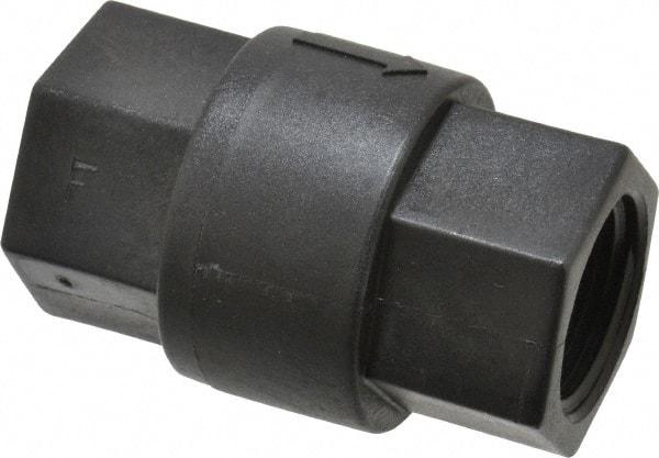 Specialty Mfr - 3/4" Polypropylene Check Valve - Inline, FNPT x FNPT, 125 WOG - A1 Tooling