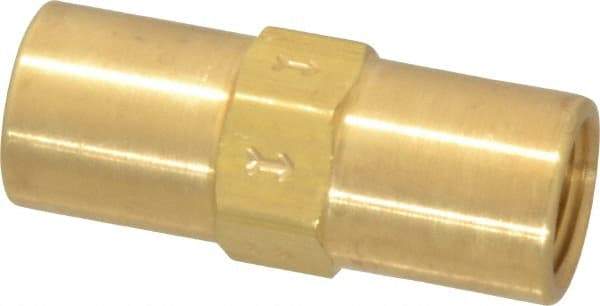 Specialty Mfr - 1/4" Brass Check Valve - Inline, FNPT x FNPT, 500 WOG - A1 Tooling