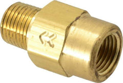 Specialty Mfr - 1/8" Brass Check Valve - Inline, FNPT x MNPT, 500 WOG - A1 Tooling