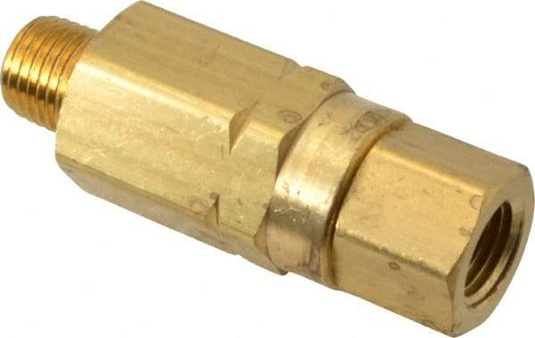 Specialty Mfr - 1/4" Brass Check Valve - Inline, MNPT x FNPT, 3,000 WOG - A1 Tooling