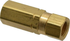 Specialty Mfr - 3/8" Brass Check Valve - Inline, FNPT x FNPT, 3,000 WOG - A1 Tooling