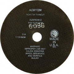 Norton - 7" Ceramic Cutoff Wheel - 1/16" Thick, 7/8" Arbor - A1 Tooling