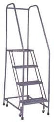 Cotterman - 70" 4 Step Ladder - 350 Lb Capacity, 40" Platform Height, 30" Base Width x 31" Depth, Grip Strut - A1 Tooling