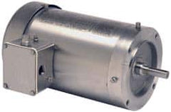 US Motors - 1/2 hp, TENV Enclosure, No Thermal Protection, 1,140 RPM, 208-230/460 Volt, 60 Hz, Three Phase Energy Efficient Motor - Size 56C Frame, C-Face Mount, 1 Speed, Ball Bearings, 2.2-2.2/1.1 Full Load Amps, F Class Insulation, Reversible - A1 Tooling