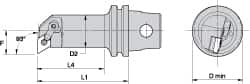 Kennametal - Right Hand Cut, 32mm Min Bore Diam, Size KM32 Steel Modular Boring Cutting Unit Head - 2.9528" Max Bore Depth, Through Coolant, Compatible with DN.. - A1 Tooling