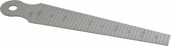 SPI - 5/8 to 1-3/16 Inch Measurement, 1 Leaf Taper Gage - 6 Inch Long, 1/64 Inch Graduation - A1 Tooling