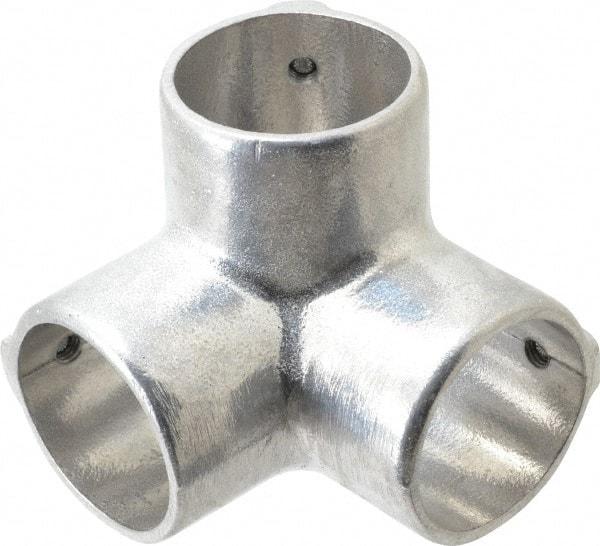 Hollaender - 2" Pipe, Side Outlet Elbow, Aluminum Alloy Elbow Pipe Rail Fitting - Bright Finish - A1 Tooling