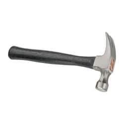 Stanley - 1 Lb Head, Straight Rip Claw Nail Hammer - 13-1/4" OAL, Carbon Steel Head, Smooth Face, Wood Handle - A1 Tooling