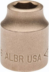 Ampco - 7/16", 1/2" Drive, Standard Hand Socket - 6 Points, 1-3/16" OAL, Aluminum Bronze - A1 Tooling