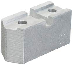 Abbott Workholding Products - 8" & Up Chuck Capacity, Serrated Attachment, Square Soft Lathe Chuck Jaw - 3 Jaws, Aluminum, 1-7/16" Btw Mount Hole Ctrs, 4" Long x 1-1/2" Wide x 2" High, 1/2" Groove, 3/8" Fastener - A1 Tooling