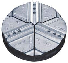 Abbott Workholding Products - 20" & Up Chuck Capacity, 3/32" x 90° Serrated Attachment, Round Soft Lathe Chuck Jaw - 3 Jaws, Cast Aluminum, 1-1/2" Btw Mount Hole Ctrs, 21" Wide x 4" High, 1.004" Groove, 0.7874" & 20mm Fastener - A1 Tooling