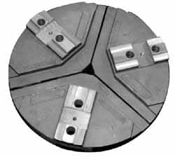 Abbott Workholding Products - 32" & Up Chuck Capacity, Tongue & Groove Attachment, Round Soft Lathe Chuck Jaw - 3 Jaws, Cast Aluminum, 3" Btw Mount Hole Ctrs, 32" Wide x 4" High, 7/8" & 7/8" Fastener - A1 Tooling