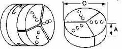 Abbott Workholding Products - 6" & Up Chuck Capacity, Northfield Attachment, Round Soft Lathe Chuck Jaw - 3 Jaws, Aluminum, 5.92" Wide x 4" High - A1 Tooling