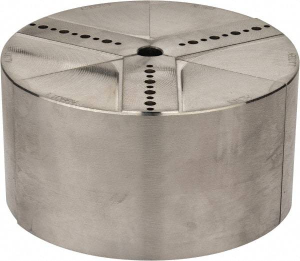 Abbott Workholding Products - 6" & Up Chuck Capacity, Northfield Attachment, Round Soft Lathe Chuck Jaw - 3 Jaws, Aluminum, 5.92" Wide x 3" High - A1 Tooling