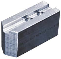 Abbott Workholding Products - 5" & Up Chuck Capacity, 1.5mm x 60° Serrated Attachment, Square Soft Lathe Chuck Jaw - 3 Jaws, Aluminum, 0.7087" Btw Mount Hole Ctrs, 2-1/2" Long x 1" Wide x 1-1/2" High, 0.3937" Groove, 0.315" & 8mm Fastener - A1 Tooling