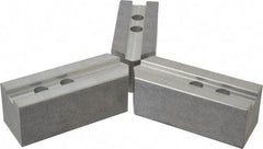 Abbott Workholding Products - 12" & Up Chuck Capacity, 1.5mm x 60° Serrated Attachment, Square Soft Lathe Chuck Jaw - 3 Jaws, Aluminum, 1.1811" Btw Mount Hole Ctrs, 5-1/2" Long x 2" Wide x 2" High, 0.7087" Groove, 0.5512" & 14mm Fastener - A1 Tooling