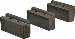 Abbott Workholding Products - 8" & Up Chuck Capacity, 1.5mm x 60° Serrated Attachment, Square Soft Lathe Chuck Jaw - 3 Jaws, Steel, 1.1811" Btw Mount Hole Ctrs, 4" Long x 1-1/2" Wide x 2" High, 0.5512" Groove, 0.3937" & 10mm Fastener - A1 Tooling