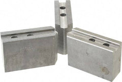 Abbott Workholding Products - 10" & Up Chuck Capacity, 1.5mm x 60° Serrated Attachment, Square Soft Lathe Chuck Jaw - 3 Jaws, Steel, 1.2598" Btw Mount Hole Ctrs, 4-1/2" Long x 1-1/2" Wide x 3" High, 0.6299" Groove, 0.4724" & 12mm Fastener - A1 Tooling