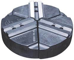 Abbott Workholding Products - 15" & Up Chuck Capacity, 1.5mm x 60° Serrated Attachment, Round Soft Lathe Chuck Jaw - 3 Jaws, Cast Aluminum, 1.6929" Btw Mount Hole Ctrs, 24" Wide x 4" High, 0.8661" Groove, 0.7874" & 20mm Fastener - A1 Tooling