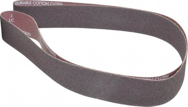 Norton - 2" Wide x 72" OAL, 36 Grit, Aluminum Oxide Abrasive Belt - Aluminum Oxide, Very Coarse, Coated, X Weighted Cloth Backing, Series R228 - A1 Tooling