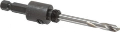 Starrett - 9/16 to 1-3/16" Tool Diam Compatibility, Straight Shank, Stainless Steel Integral Pilot Drill, Hole Cutting Tool Arbor - 3/8" Min Chuck, Hex Shank Cross Section, Threaded Shank Attachment, For SH, DH, CT & D Hole Saws - A1 Tooling