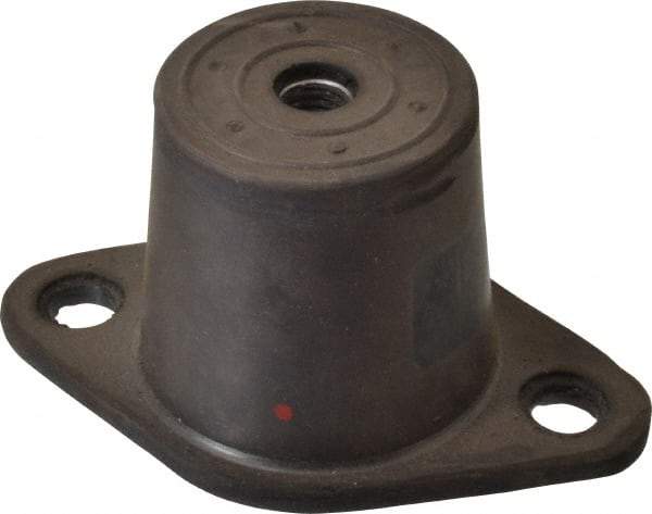 Tech Products - 1/2-13 Bolt Thread, 5-1/2" Long x 3-3/8" Wide x 2-7/8" High Double Deflection Stud Mount Leveling Pad & Mount - 525 Max Lb Capacity, 2-1/2" Base Diam - A1 Tooling