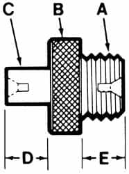 TE-CO - No.6-40 UNF, 1/4 Inch Thread, 3/8 Inch Shaft Length, Tapped Hole Location Gage - Steel, 5/16 Inch Head Diameter, 7/8 Inch Overall Length - A1 Tooling