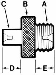 TE-CO - No.6-40 UNF, 1/4 Inch Thread, 3/8 Inch Shaft Length, Tapped Hole Location Gage - Steel, 5/16 Inch Head Diameter, 7/8 Inch Overall Length - A1 Tooling