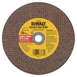 DeWALT - 7" Aluminum Oxide Cutoff Wheel - 1/8" Thick, 5/8" Arbor, 8,700 Max RPM, Use with Circular Saws - A1 Tooling