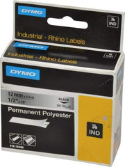 Rhino - 216" Long, Metallized Silver Polyester Metallized Tape - For DYMO Brand Labeling Equipment Designed for "D1" Tapes (Check Width Compatibility) - A1 Tooling