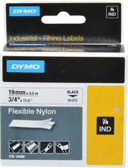 Rhino - 138" Long, White Nylon Flexible Tape - For DYMO Brand Labeling Equipment Designed for "D1" Tapes (Check Width Compatibility) - A1 Tooling