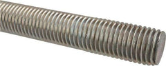 Made in USA - 1-8 UNC (Coarse), 2' Long, Low Carbon Steel Threaded Rod - Zinc-Plated Finish, Right Hand Thread - A1 Tooling