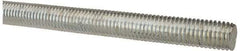 Made in USA - 9/16-12 UNC (Coarse), 3' Long, Low Carbon Steel Threaded Rod - Zinc-Plated Finish, Right Hand Thread - A1 Tooling