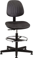 Bevco - 21 to 31" High Adjustable Chair - 27" Wide x 27" Deep, Polyurethane Seat, Black - A1 Tooling