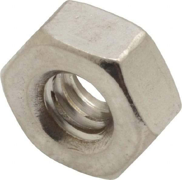 Value Collection - 1/4-20 UNC Stainless Steel Right Hand Heavy Hex Nut - 1/2" Across Flats, 15/64" High, Uncoated - A1 Tooling