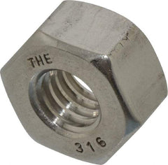 Value Collection - 3/8-16 UNC Stainless Steel Right Hand Heavy Hex Nut - 11/16" Across Flats, 23/64" High, Uncoated - A1 Tooling