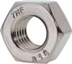 Value Collection - 7/16-14 UNC Stainless Steel Right Hand Heavy Hex Nut - 3/4" Across Flats, 27/64" High, Uncoated - A1 Tooling