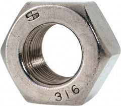 Value Collection - 5/8-18 UNF Stainless Steel Right Hand Heavy Hex Nut - 1-1/16" Across Flats, 39/64" High, Uncoated - A1 Tooling