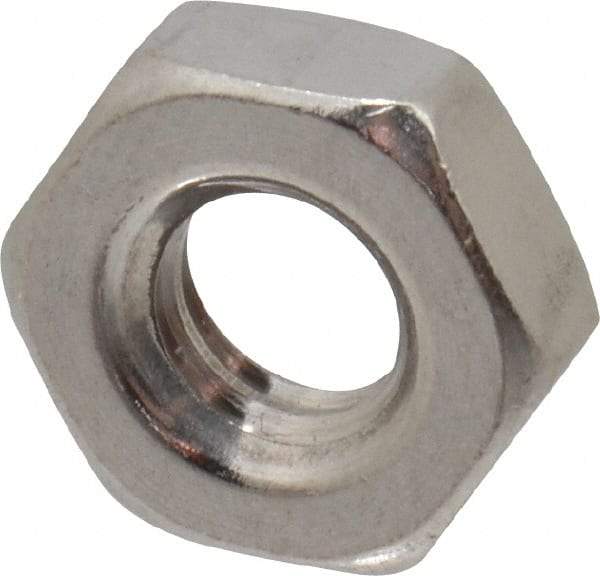 Value Collection - 1/4-20 UNC Stainless Steel Right Hand Hex Jam Nut - 7/16" Across Flats, 5/32" High, Uncoated - A1 Tooling