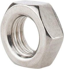 Value Collection - 1/2-13 UNC Stainless Steel Right Hand Hex Jam Nut - 3/4" Across Flats, 5/16" High, Uncoated - A1 Tooling