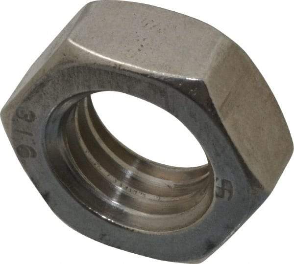 Value Collection - 5/8-11 UNC Stainless Steel Right Hand Hex Jam Nut - 15/16" Across Flats, 3/8" High, Uncoated - A1 Tooling