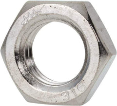 Value Collection - 3/4-10 UNC Stainless Steel Right Hand Hex Jam Nut - 1-1/8" Across Flats, 27/64" High, Uncoated - A1 Tooling