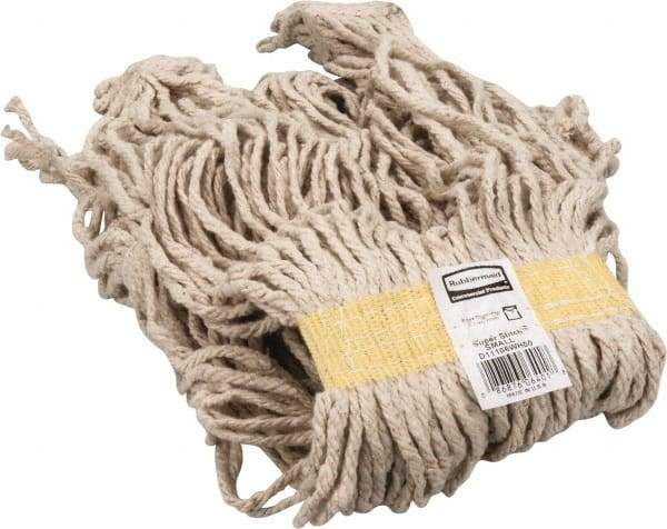 Rubbermaid - 1" Yellow Head Band, Small Cotton Loop End Mop Head - 4 Ply, Side Loading Connection, Use for General Purpose - A1 Tooling