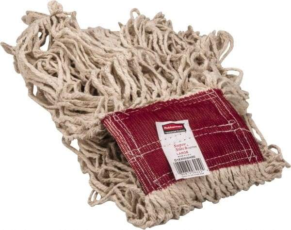 Rubbermaid - 5" Red Head Band, Large Cotton Loop End Mop Head - 4 Ply, Use for General Purpose - A1 Tooling